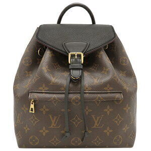Louis Vuitton Montsouris NM Backpack Monogram Brown Black Charm